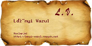 Lányi Vazul névjegykártya